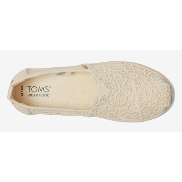 Toms Youth Alpargata Size 3 Natural Moroccan Crochet NWT $60 - Picture 7 of 11